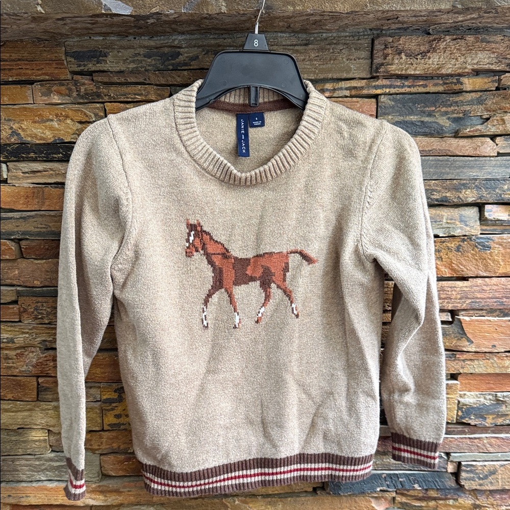 Janie and Jack Brown Knit Sweater